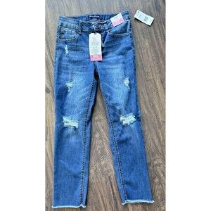 Imperial Star Big Girls straight high rise soft stretch adjustable waistband 12